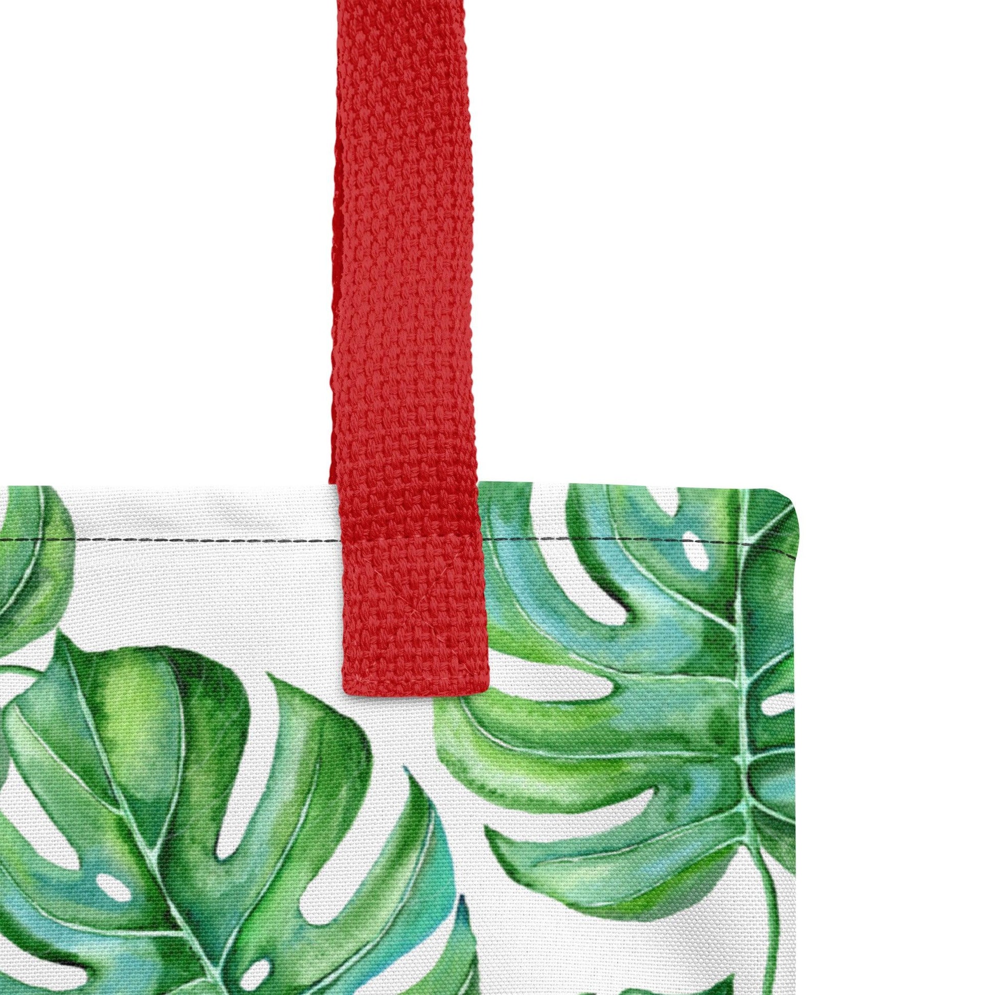 Monstera Leaves Premium Tote Bag - Clover Collection Shop