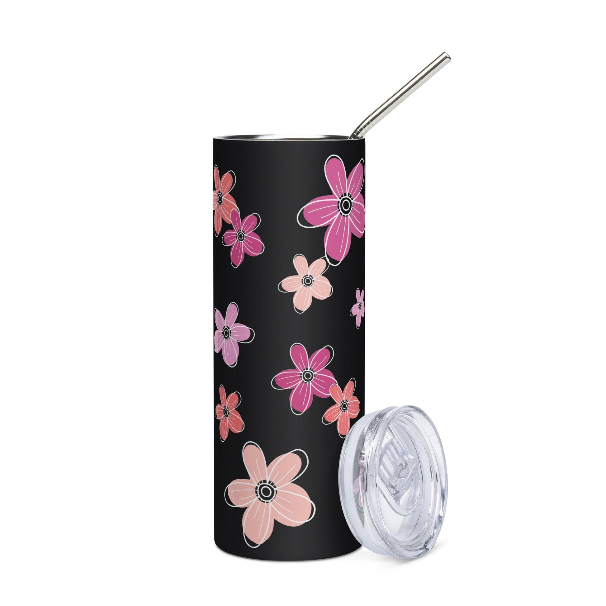 Pastel Flowers Stainless Steel Tumbler - Clover Collection Shop