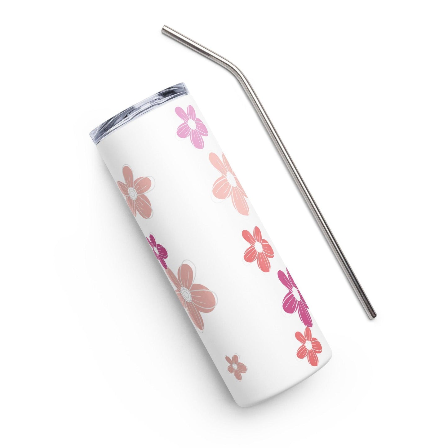 Pastel Flowers Stainless Steel Tumbler - Clover Collection Shop