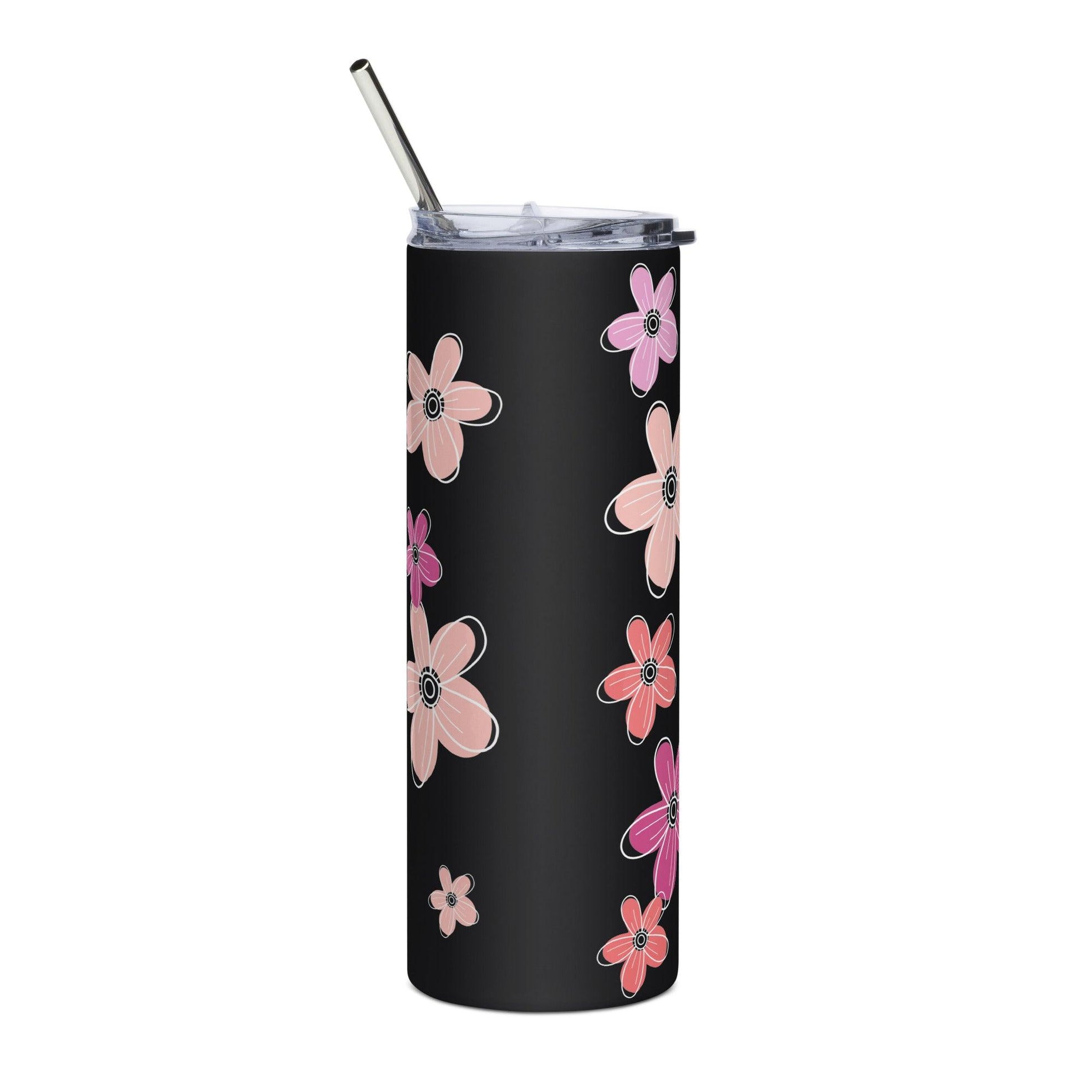 Pastel Flowers Stainless Steel Tumbler - Clover Collection Shop