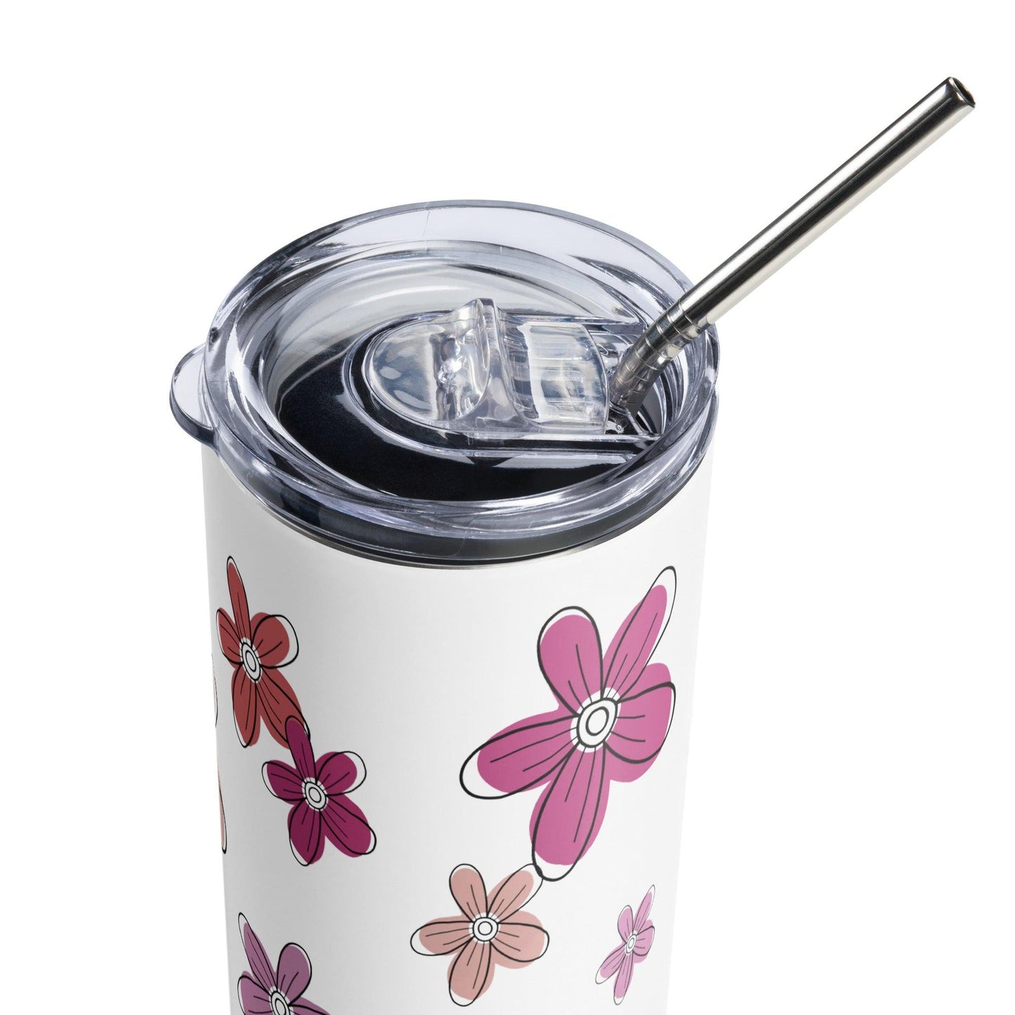 Pastel Flowers Stainless Steel Tumbler - Clover Collection Shop