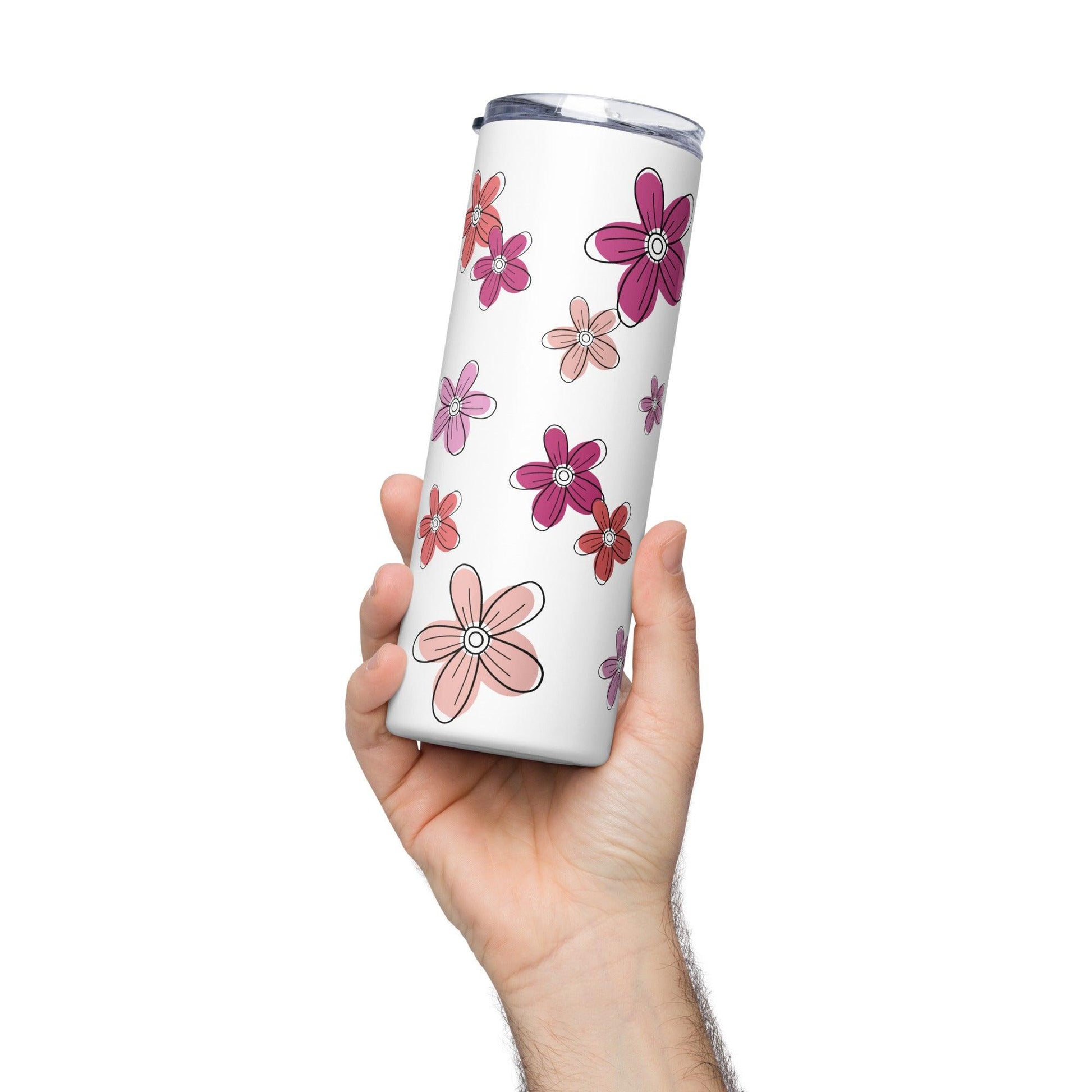 Pastel Flowers Stainless Steel Tumbler - Clover Collection Shop