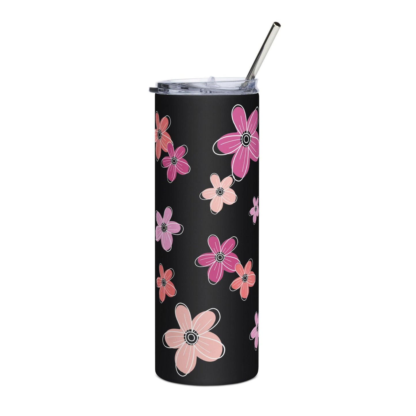 Pastel Flowers Stainless Steel Tumbler - Clover Collection Shop