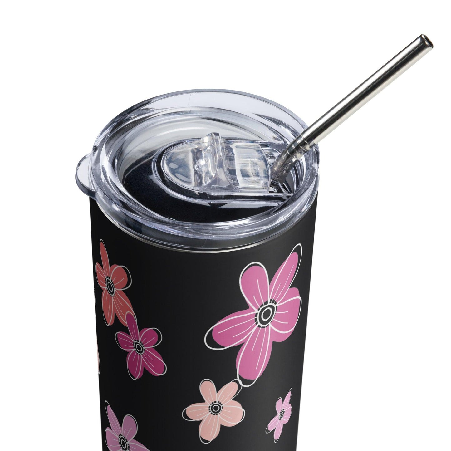 Pastel Flowers Stainless Steel Tumbler - Clover Collection Shop