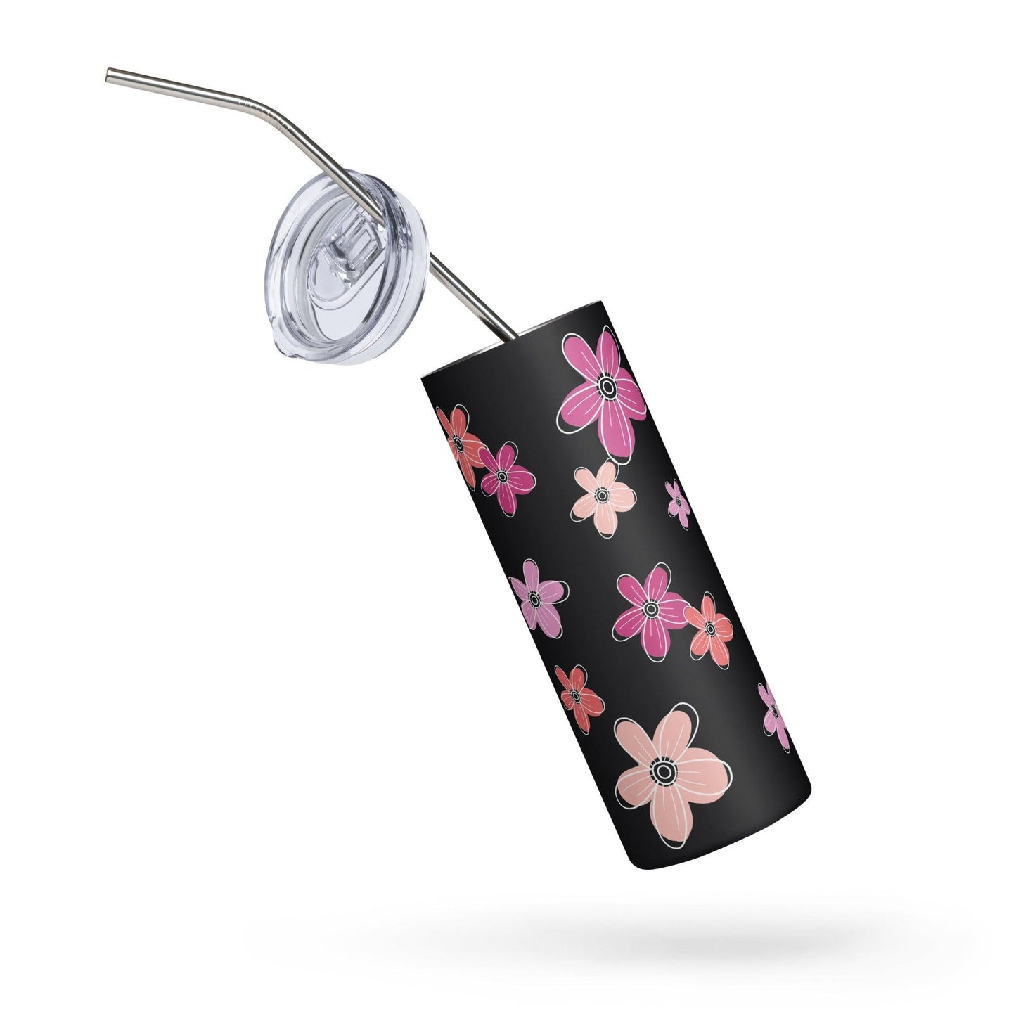 Pastel Flowers Stainless Steel Tumbler - Clover Collection Shop