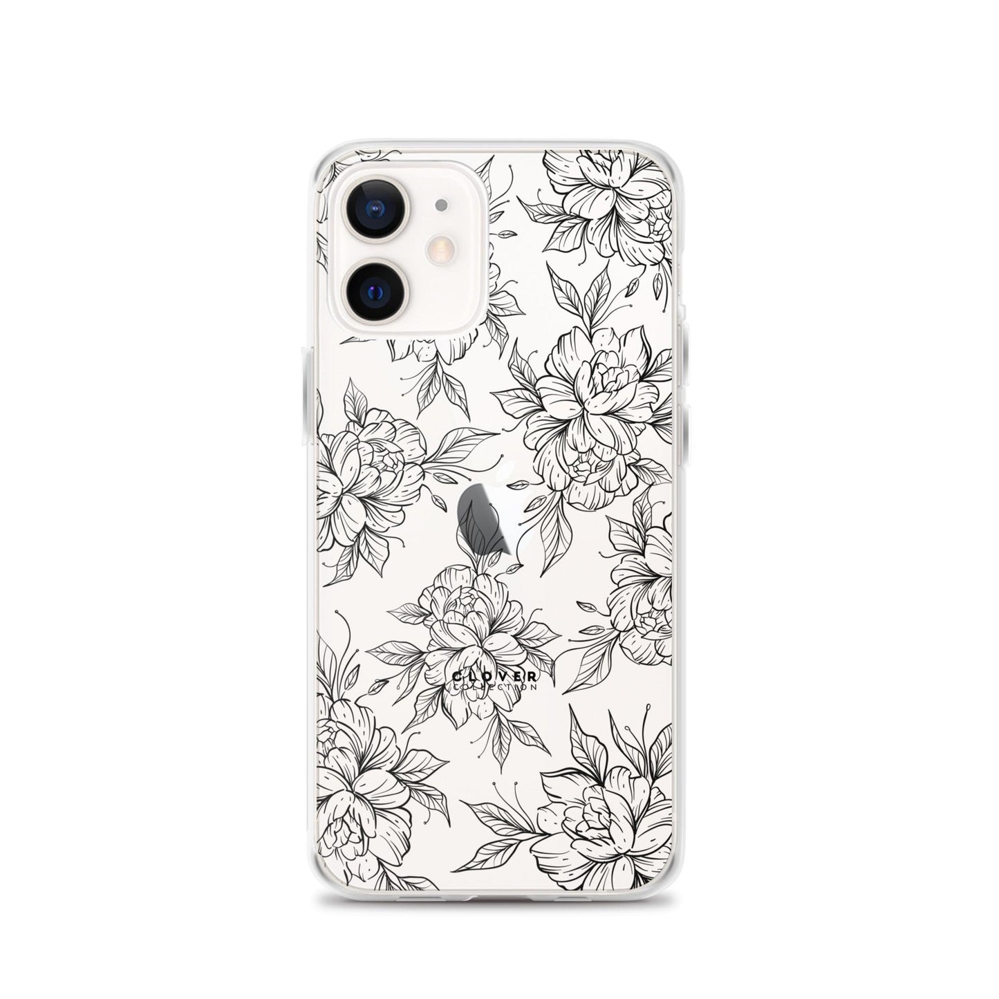 Peony Fields Clear Case for iPhone - Clover Collection Shop