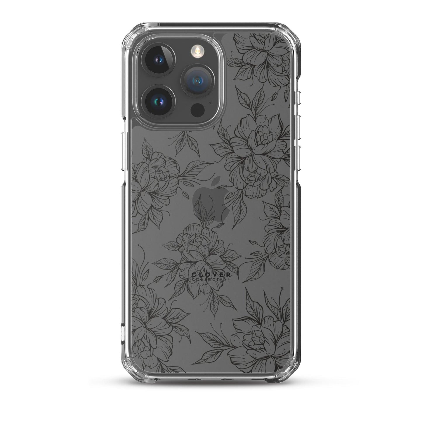 Peony Fields Clear Case for iPhone - Clover Collection Shop