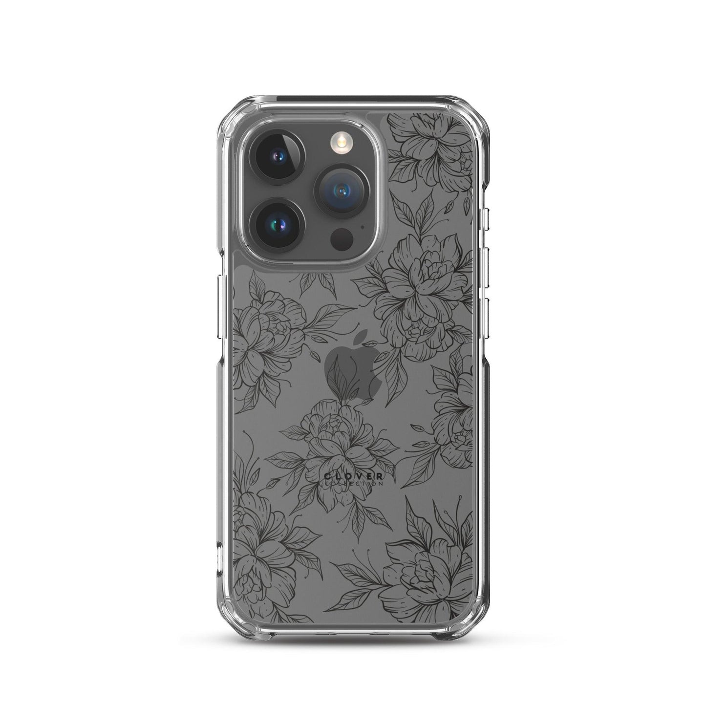 Peony Fields Clear Case for iPhone - Clover Collection Shop