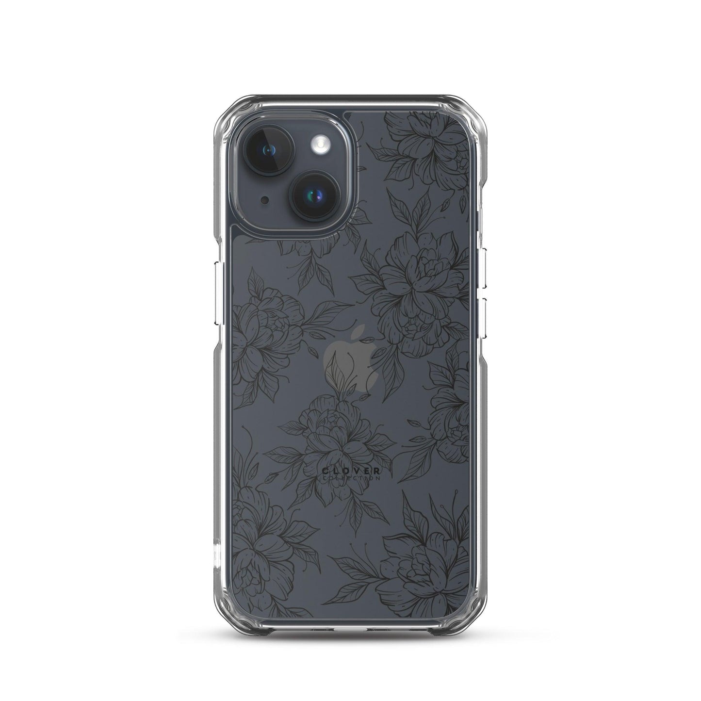 Peony Fields Clear Case for iPhone - Clover Collection Shop