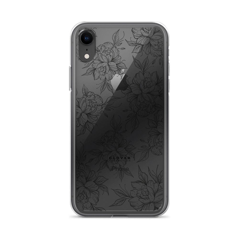 Peony Fields Clear Case for iPhone - Clover Collection Shop