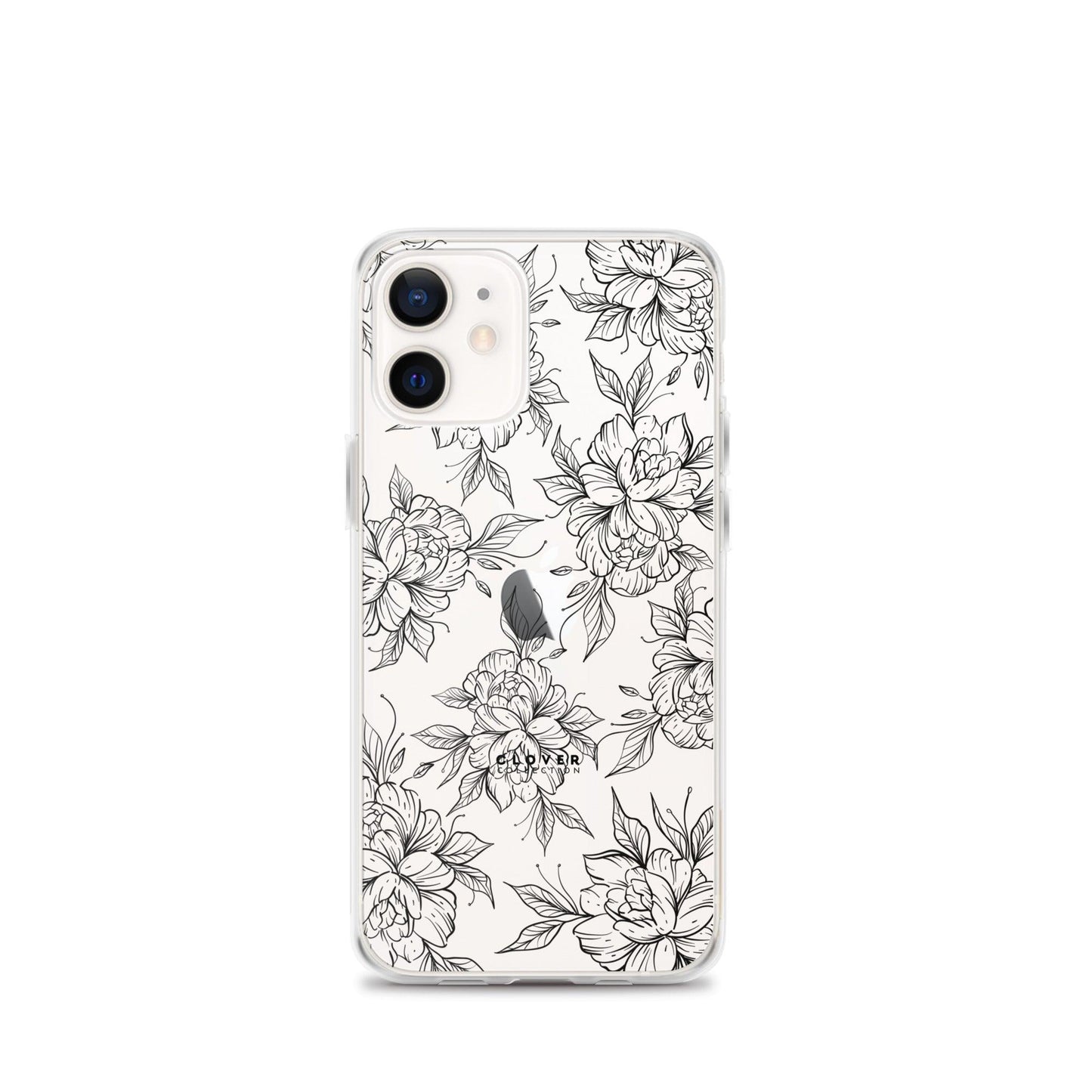 Peony Fields Clear Case for iPhone - Clover Collection Shop