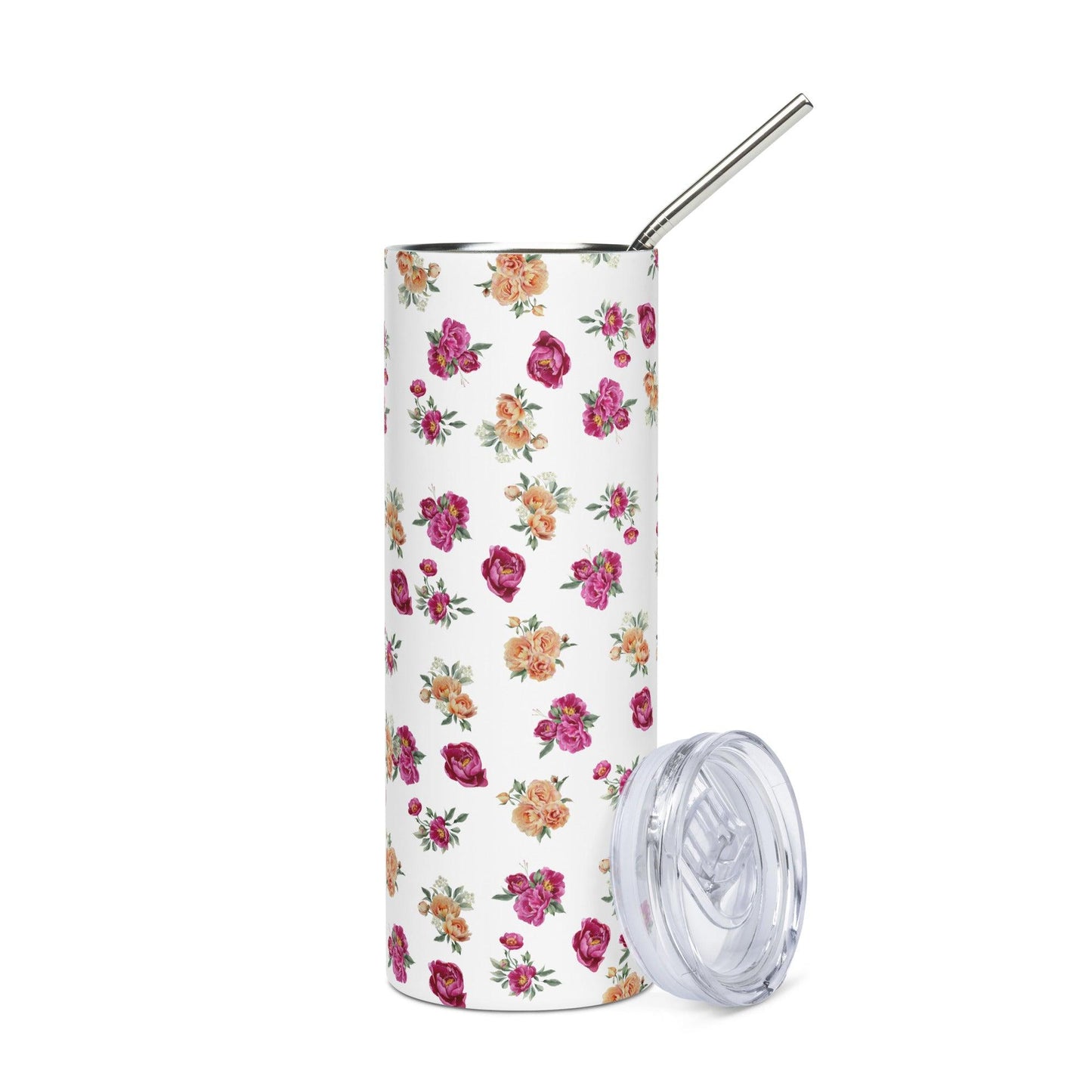 Peony Stainless Steel Tumbler - Clover Collection Shop