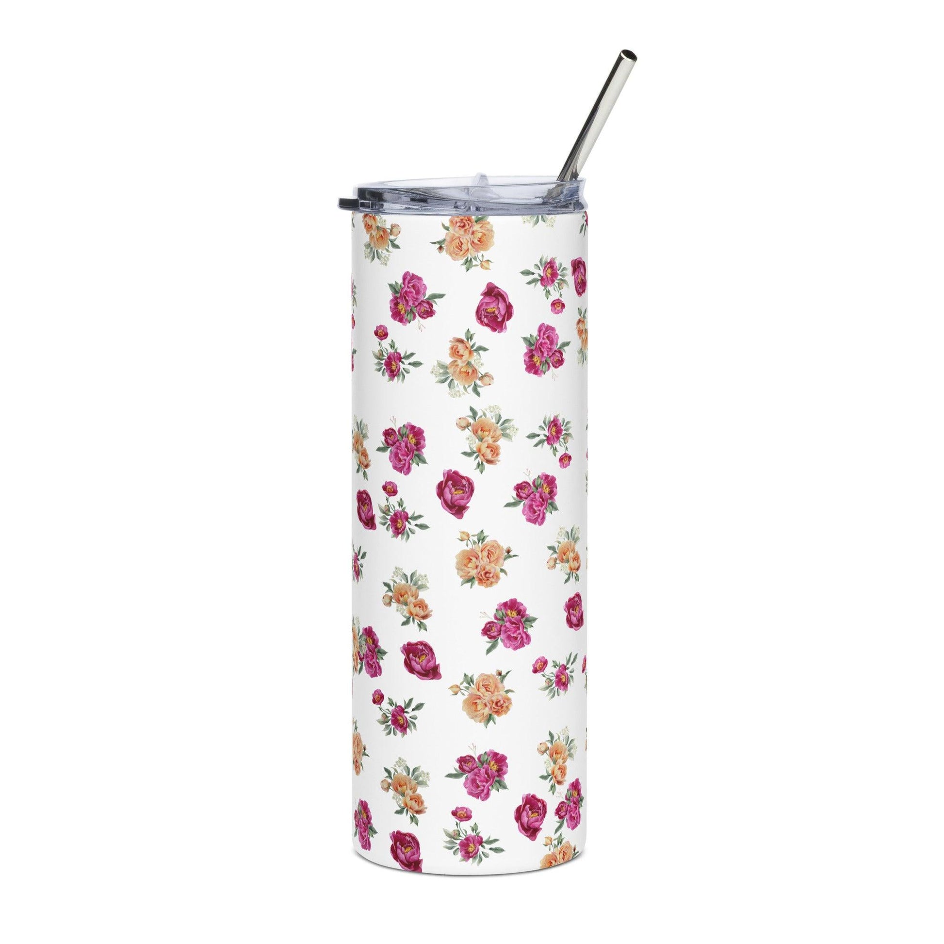 Peony Stainless Steel Tumbler - Clover Collection Shop