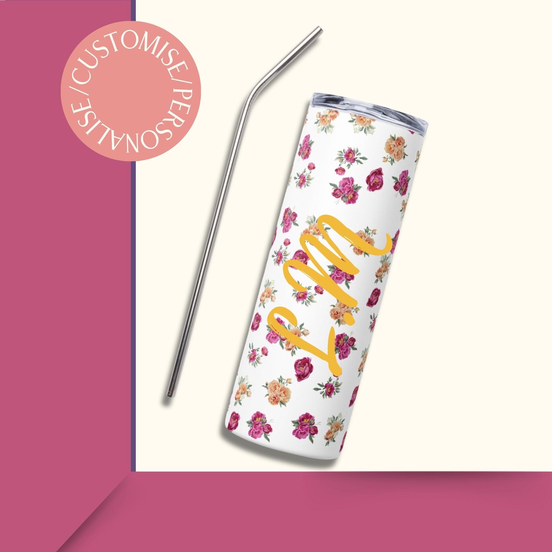 Peony Stainless Steel Tumbler - Clover Collection Shop