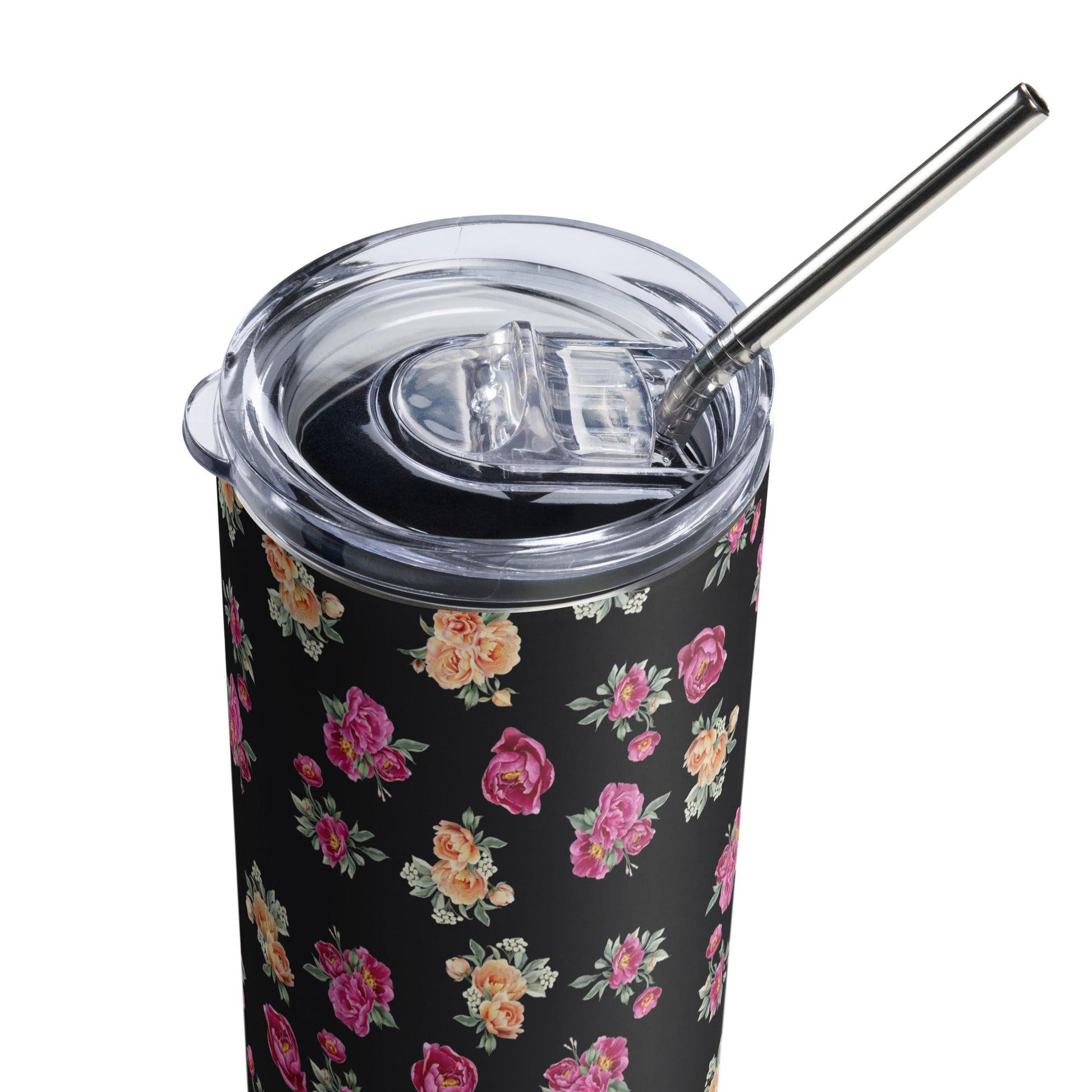 Peony Stainless Steel Tumbler - Clover Collection Shop