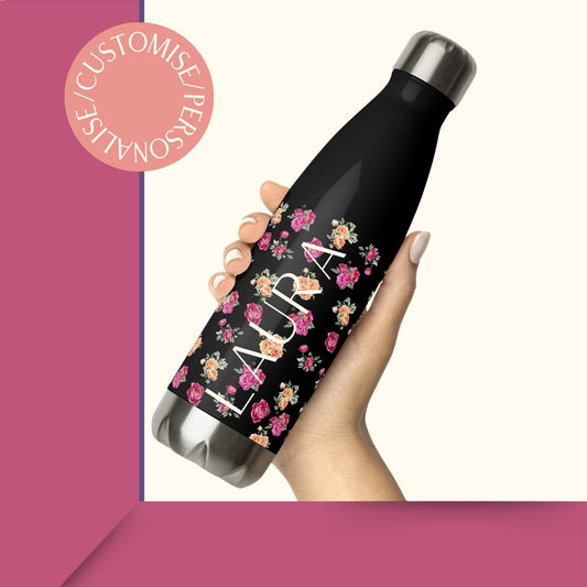 Peony Stainless Steel Water Bottle - Clover Collection Shop