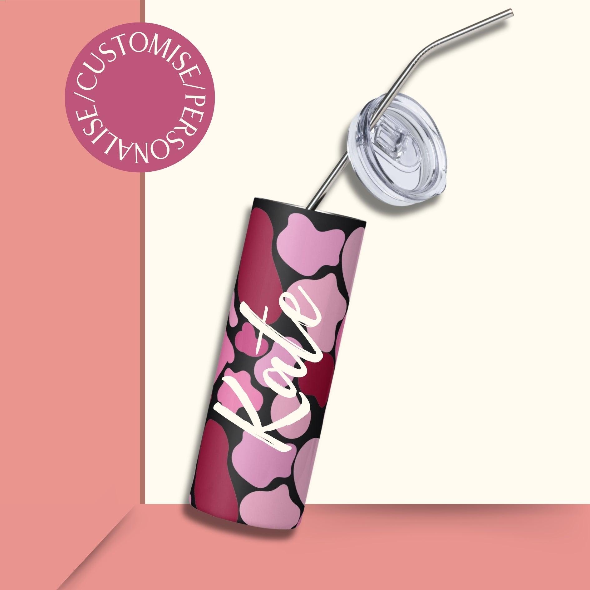 Pink Patch Stainless Steel Tumbler - Clover Collection Shop