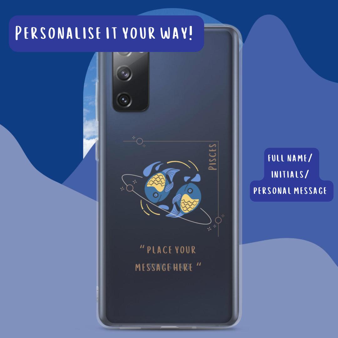 Pisces Star Sign Clear Case for Samsung® - Clover Collection Shop