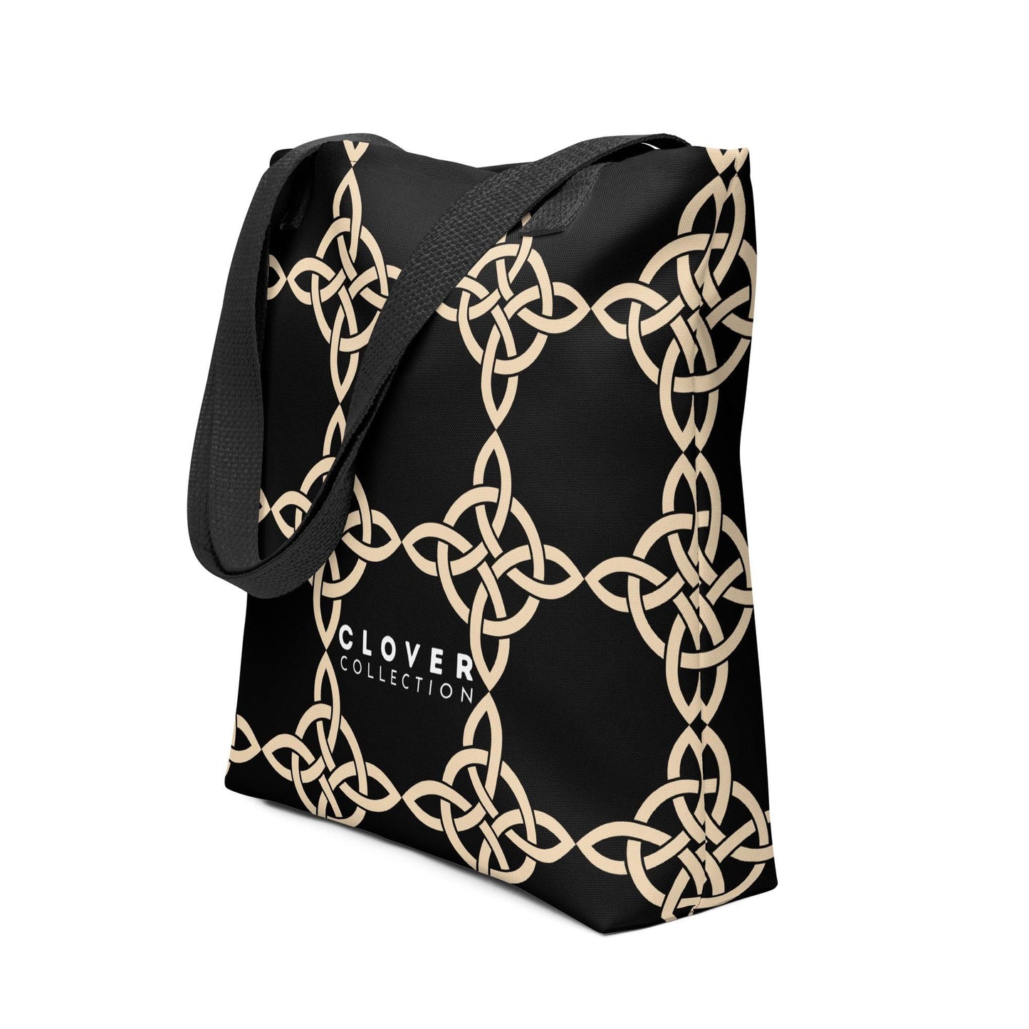 Premium Beige Celtic Tote Bag - Clover Collection Shop