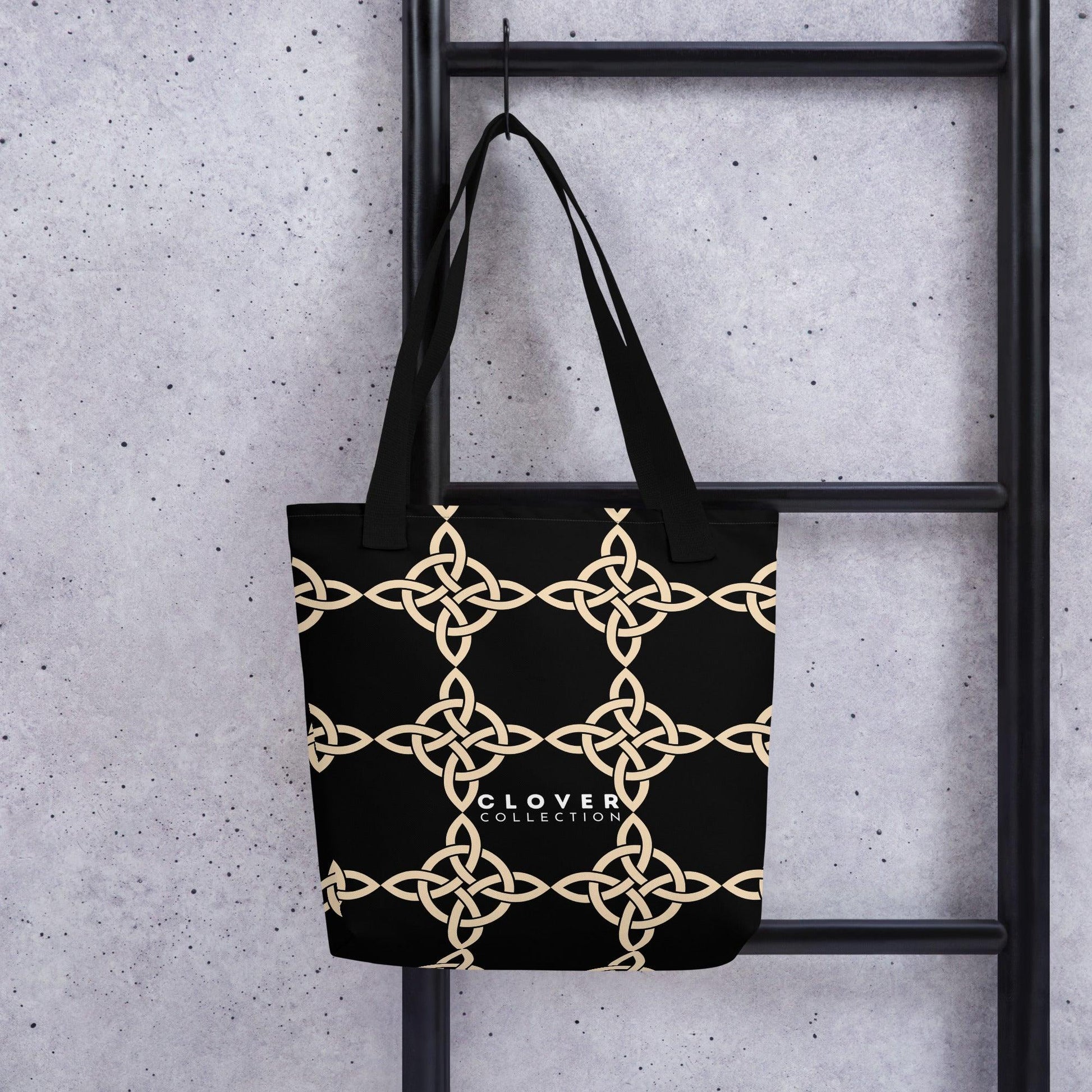 Premium Beige Celtic Tote Bag - Clover Collection Shop