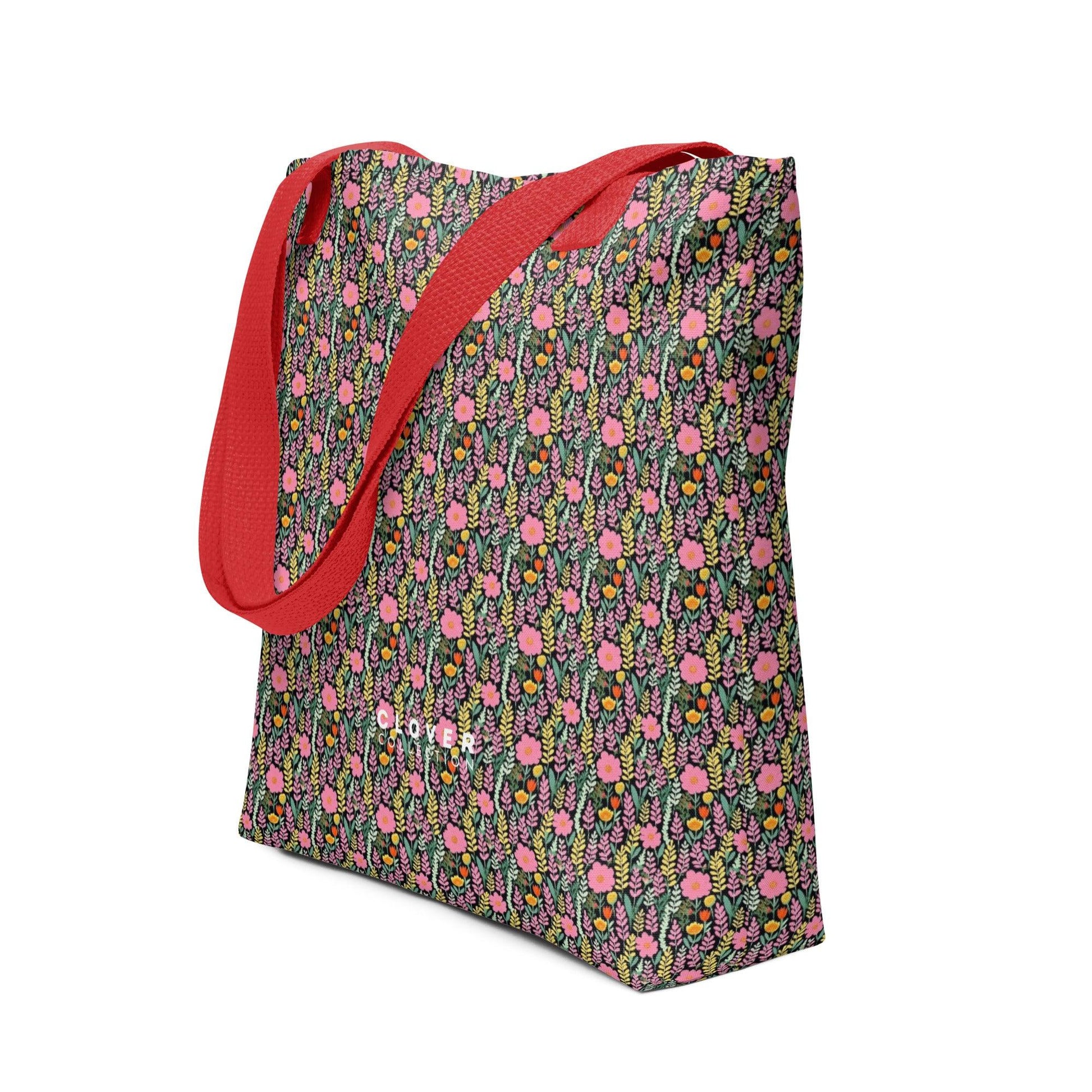 Premium Floral Tote Bag - Clover Collection Shop