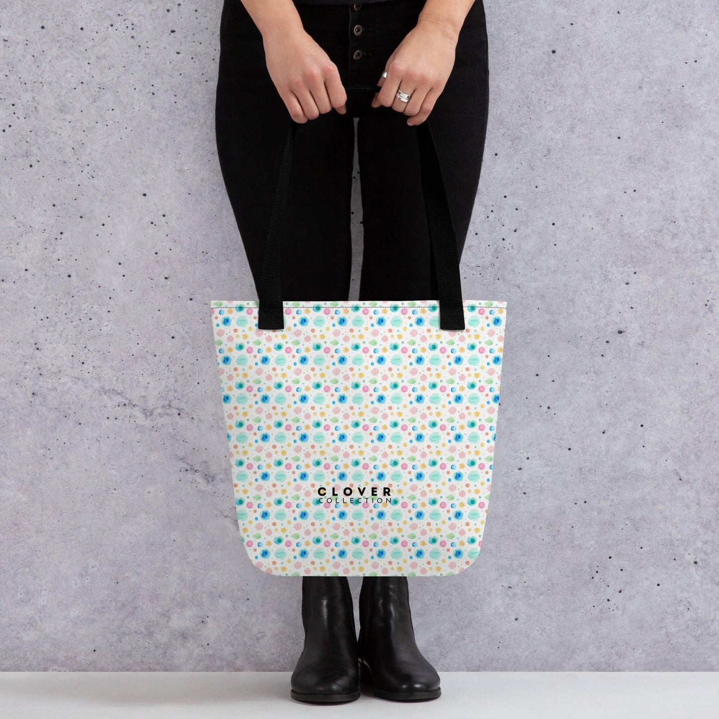 Premium Water Paint Tote Bag - Clover Collection Shop