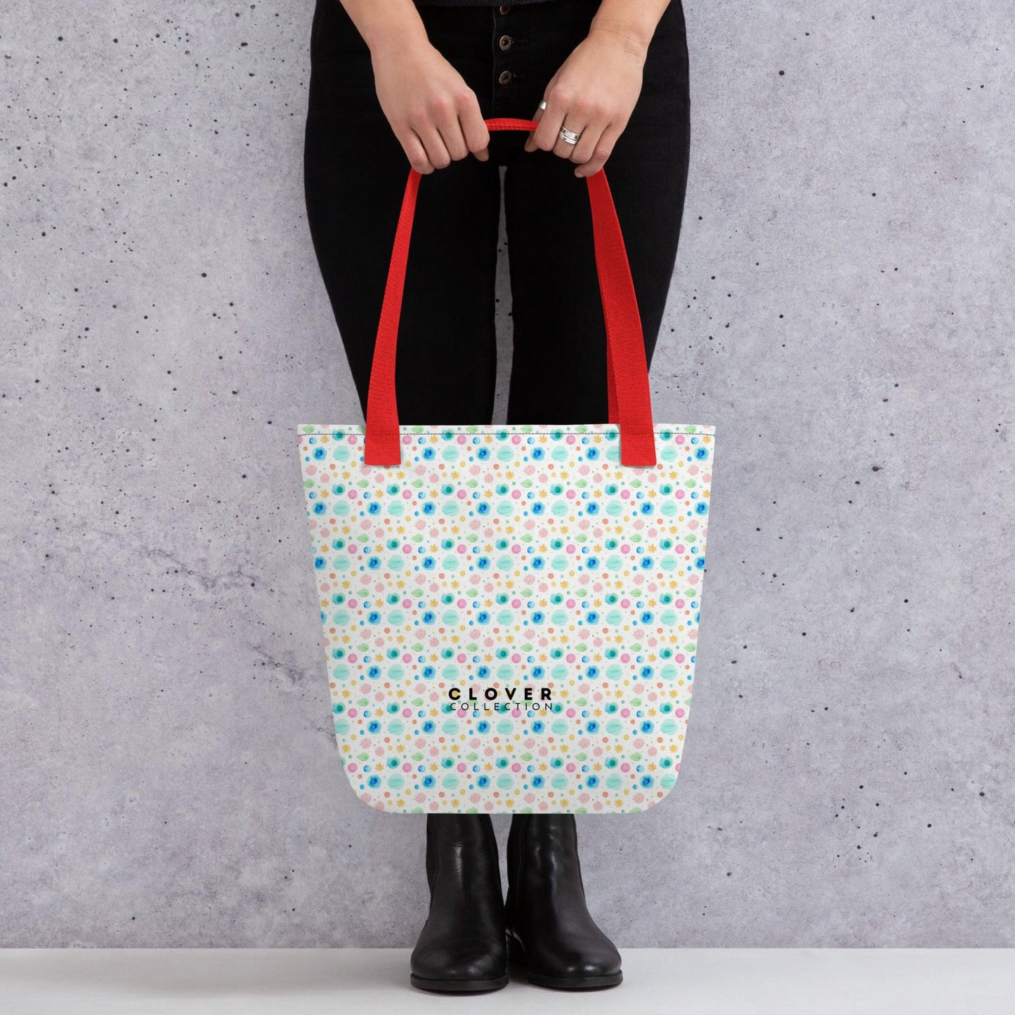 Premium Water Paint Tote Bag - Clover Collection Shop