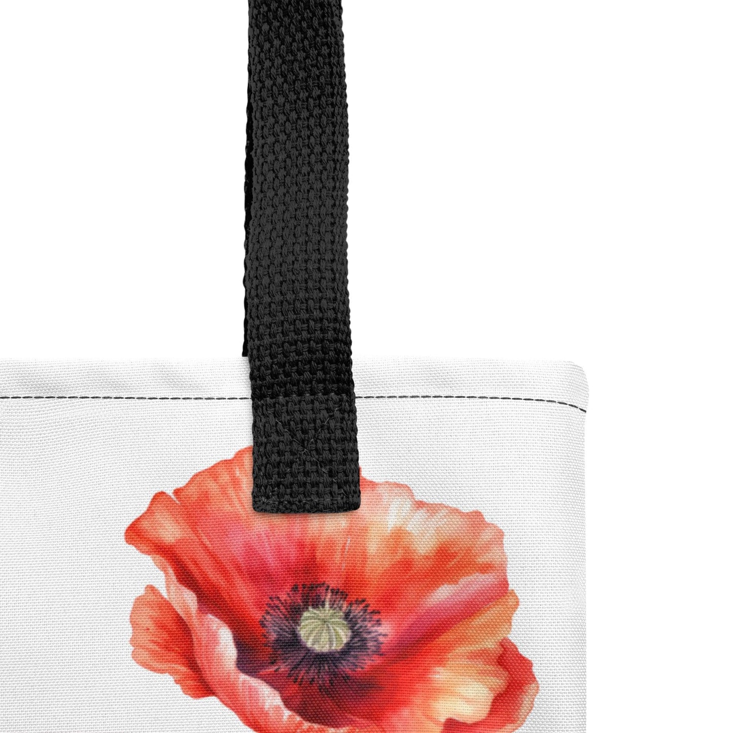 Red Poppy (Belgium) Flower Market Premium Tote Bag - Clover Collection Shop