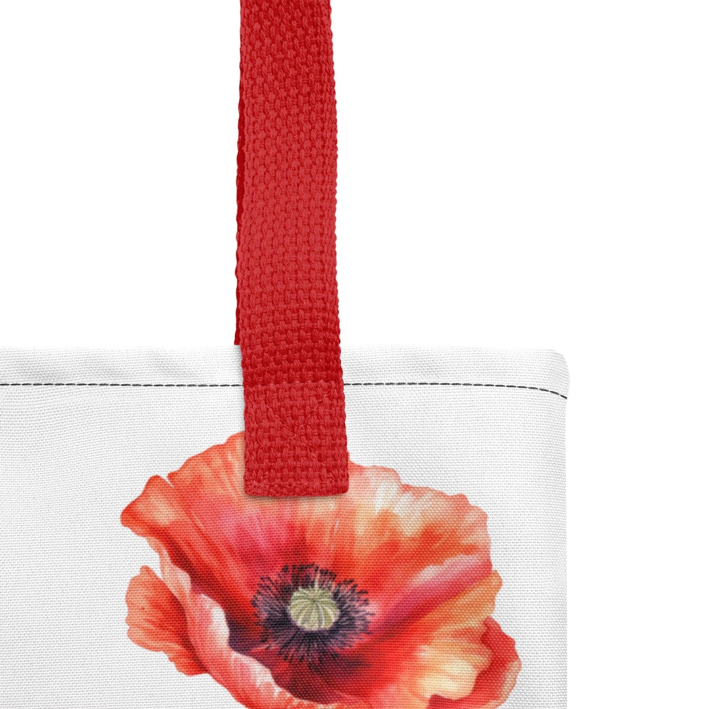 Red Poppy (Belgium) Flower Market Premium Tote Bag - Clover Collection Shop