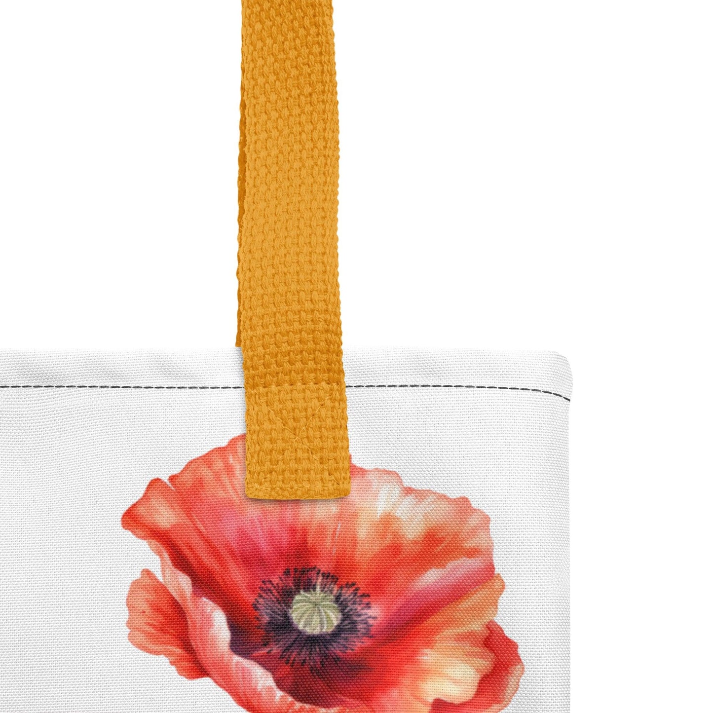 Red Poppy (Belgium) Flower Market Premium Tote Bag - Clover Collection Shop