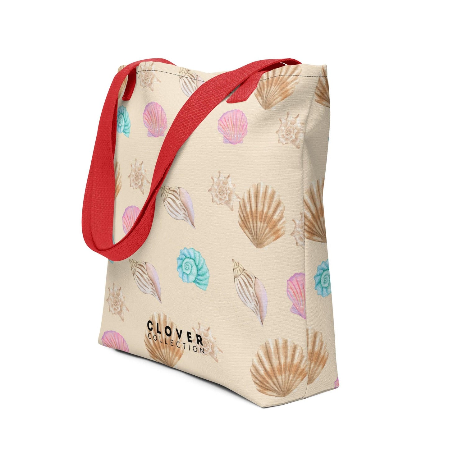 Seashells Beach Premium Tote Bag - Clover Collection Shop