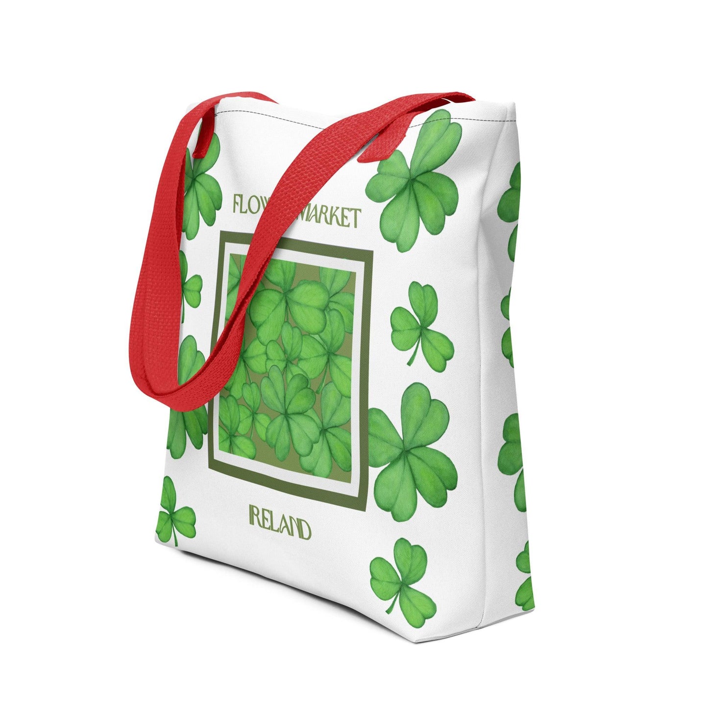 Shamrock (Ireland) Flower Market Premium Tote Bag - Clover Collection Shop