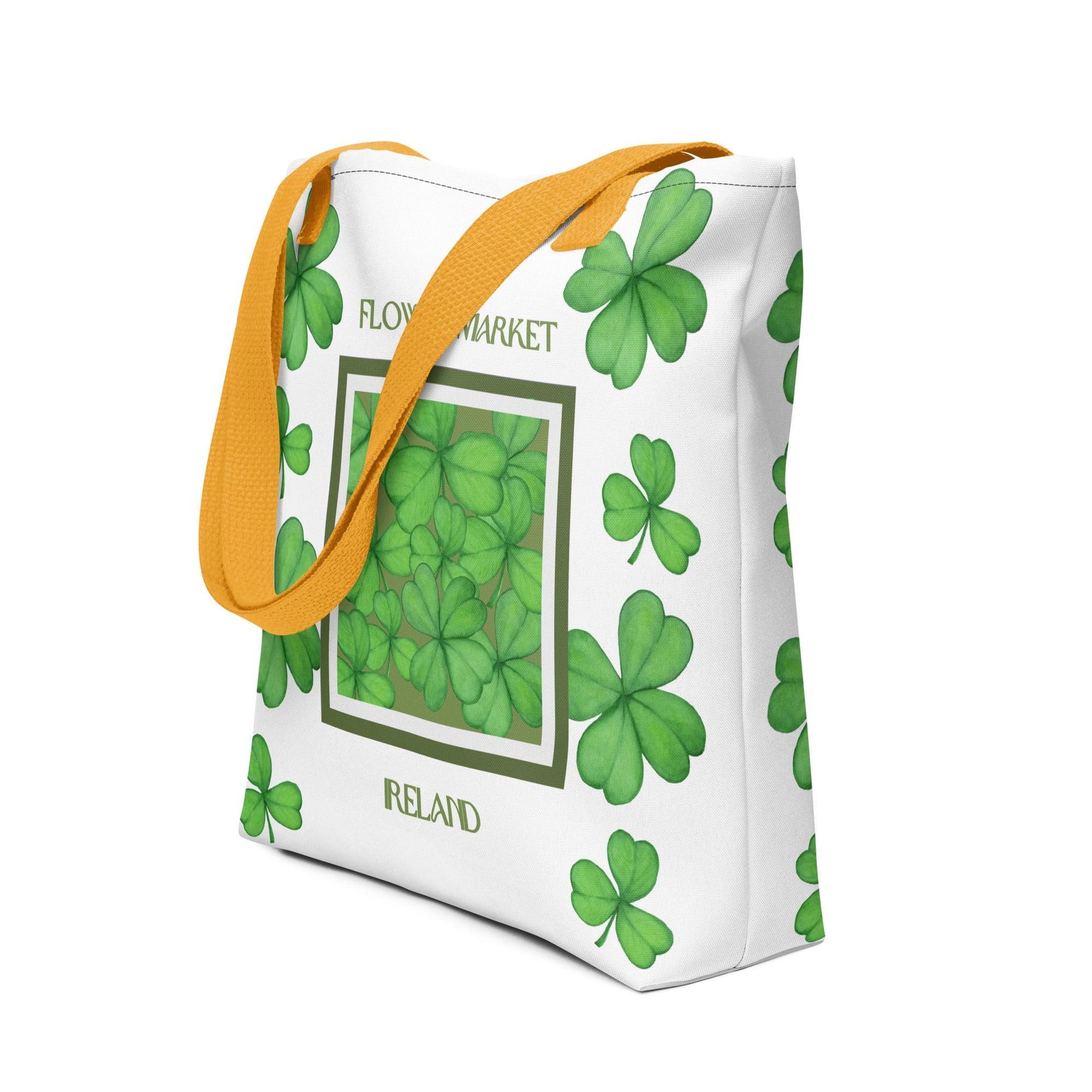 Shamrock (Ireland) Flower Market Premium Tote Bag - Clover Collection Shop