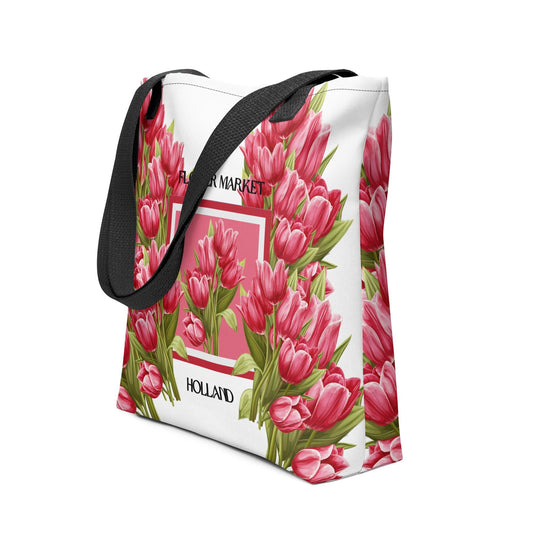 Tulip (Holland) Flower Market Premium Tote Bag - Clover Collection Shop