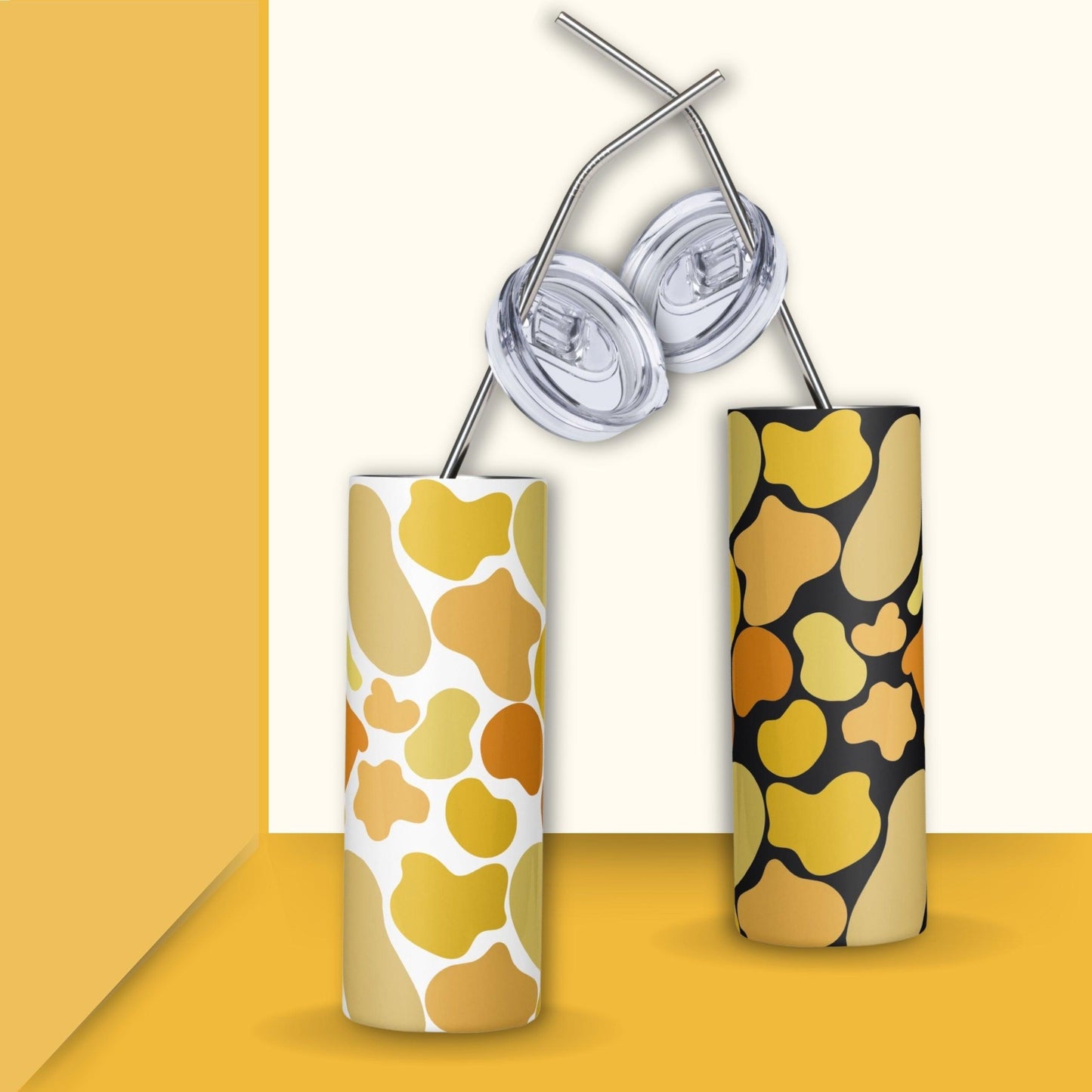 Yellow Patch Stainless Steel Tumbler - Clover Collection Shop